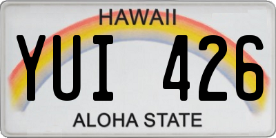 HI license plate YUI426