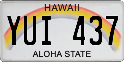 HI license plate YUI437