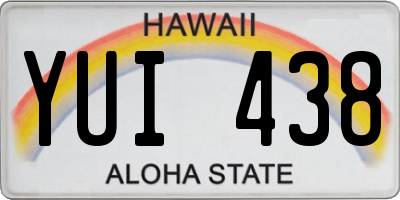 HI license plate YUI438