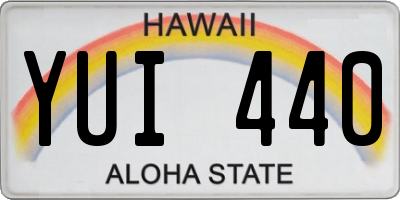 HI license plate YUI440