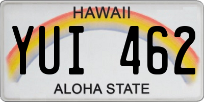 HI license plate YUI462