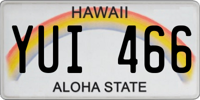 HI license plate YUI466