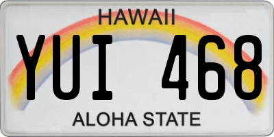 HI license plate YUI468