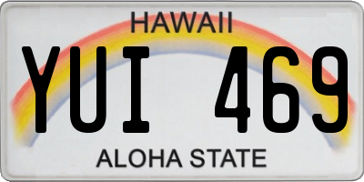 HI license plate YUI469