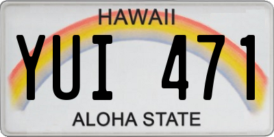HI license plate YUI471