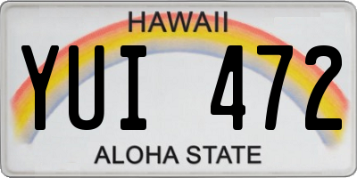 HI license plate YUI472