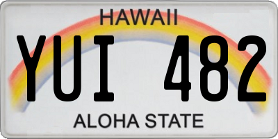 HI license plate YUI482