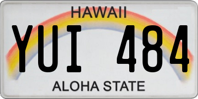 HI license plate YUI484