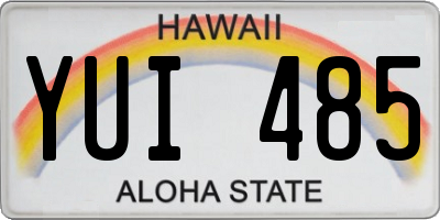 HI license plate YUI485
