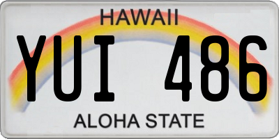 HI license plate YUI486