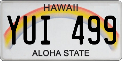 HI license plate YUI499