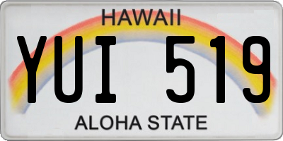 HI license plate YUI519