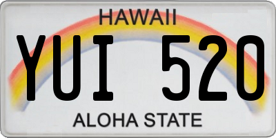 HI license plate YUI520