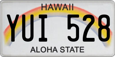 HI license plate YUI528