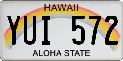HI license plate YUI572