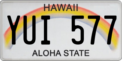 HI license plate YUI577