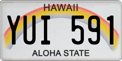 HI license plate YUI591