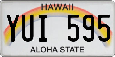 HI license plate YUI595
