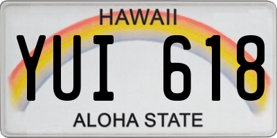 HI license plate YUI618