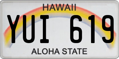 HI license plate YUI619