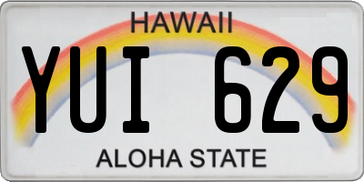 HI license plate YUI629