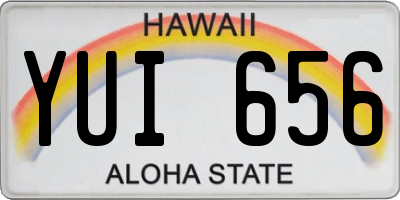 HI license plate YUI656