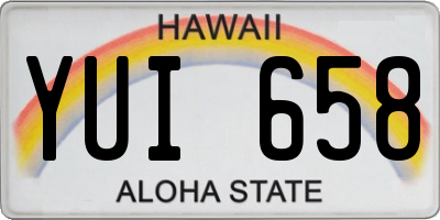 HI license plate YUI658