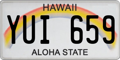 HI license plate YUI659