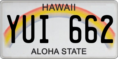 HI license plate YUI662