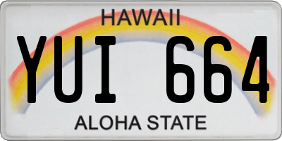 HI license plate YUI664