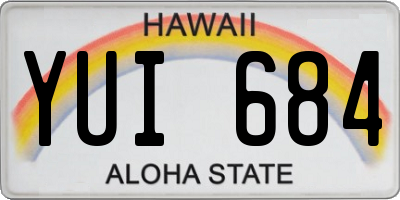 HI license plate YUI684