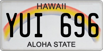HI license plate YUI696