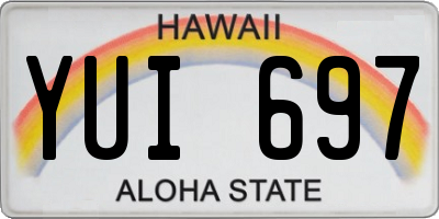 HI license plate YUI697