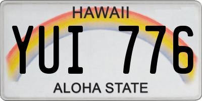 HI license plate YUI776