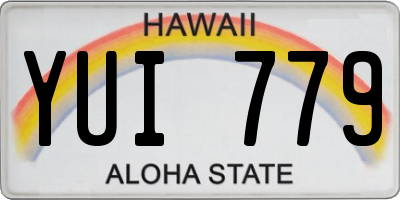 HI license plate YUI779