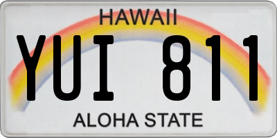 HI license plate YUI811