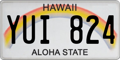 HI license plate YUI824