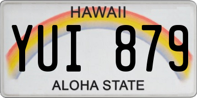 HI license plate YUI879