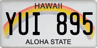 HI license plate YUI895