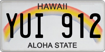 HI license plate YUI912