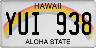 HI license plate YUI938