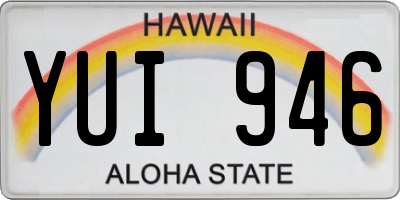 HI license plate YUI946