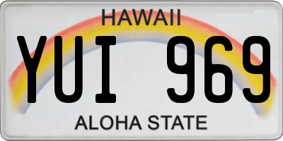 HI license plate YUI969