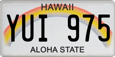 HI license plate YUI975
