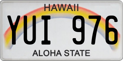 HI license plate YUI976