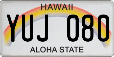 HI license plate YUJ080