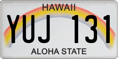 HI license plate YUJ131