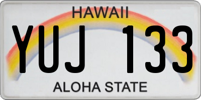 HI license plate YUJ133