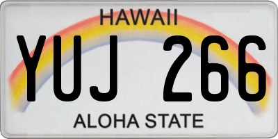 HI license plate YUJ266