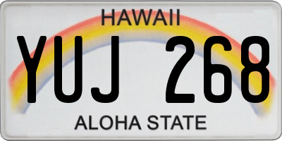 HI license plate YUJ268